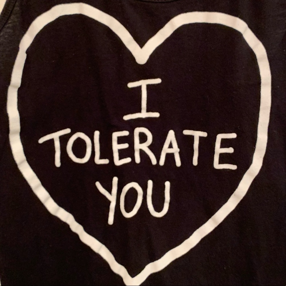 I Tolerate You 🖤 Racerback Tank